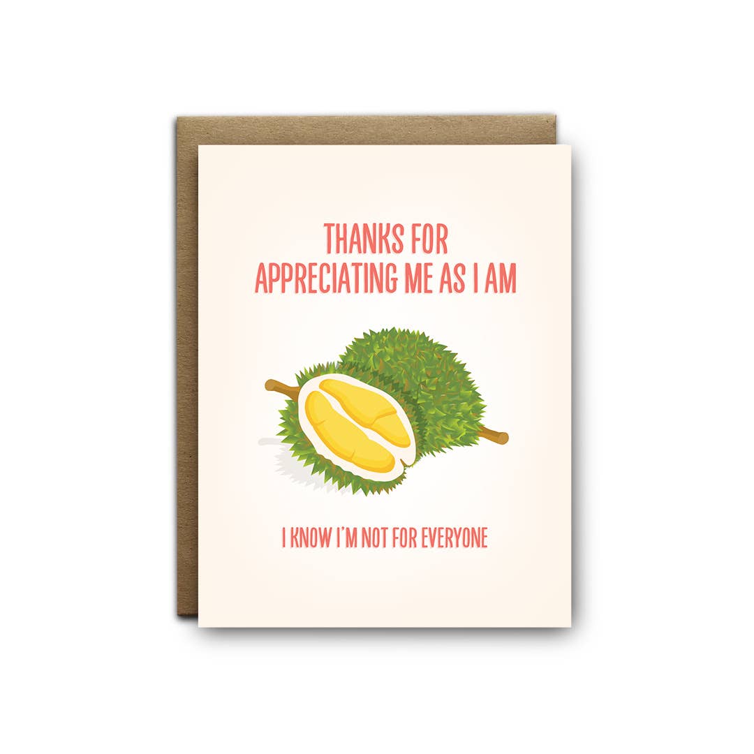 Durian Appreciation Friendship Greeting Card