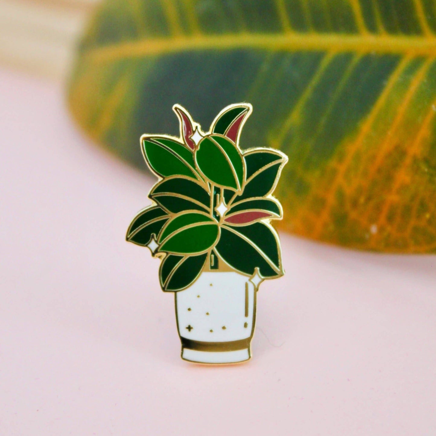 Rubber Plant Enamel Pin