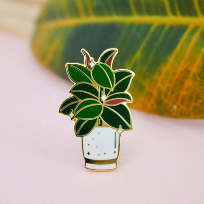 Rubber Plant Enamel Pin