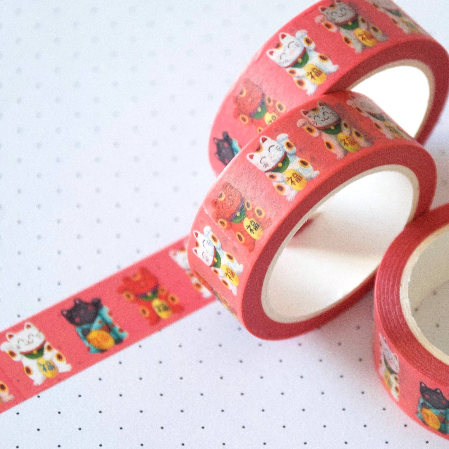 Lucky Cats Maneki Neko Washi Tape