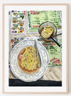 Hong Kong Breakfast - Noodles and Tea Art Print