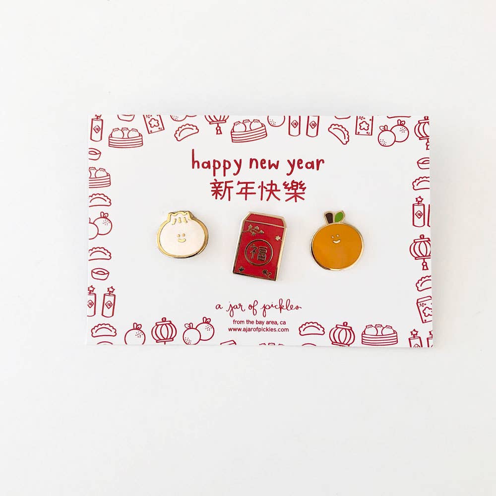 Lunar New Year Enamel Pin Set of 3