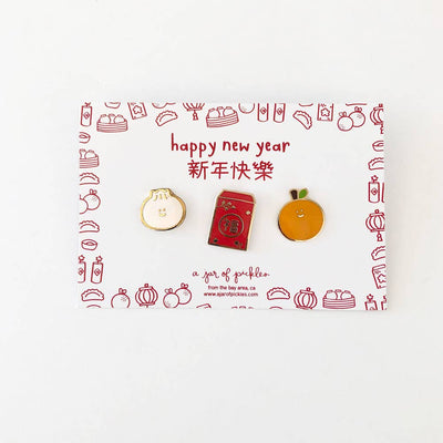 Lunar New Year Enamel Pin Set of 3