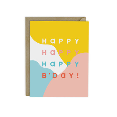 Happy Birthday, Color Block Card