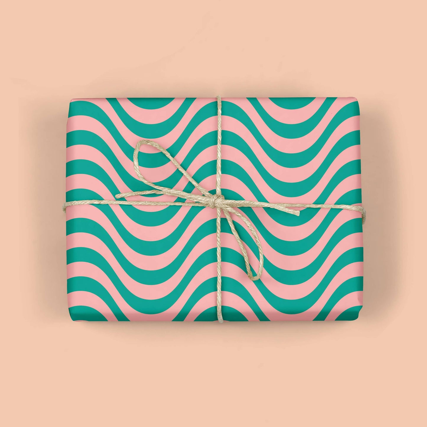 Retro Wave Pattern Gift Wrap Roll